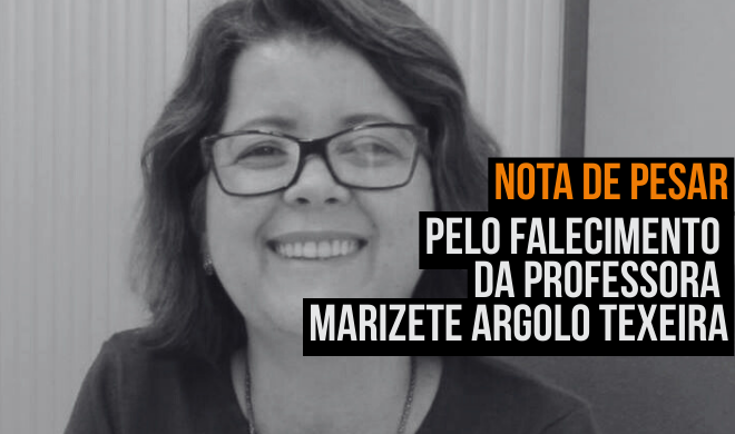Nota de pesar pelo falecimento da professora Marizete Texeira Argolo